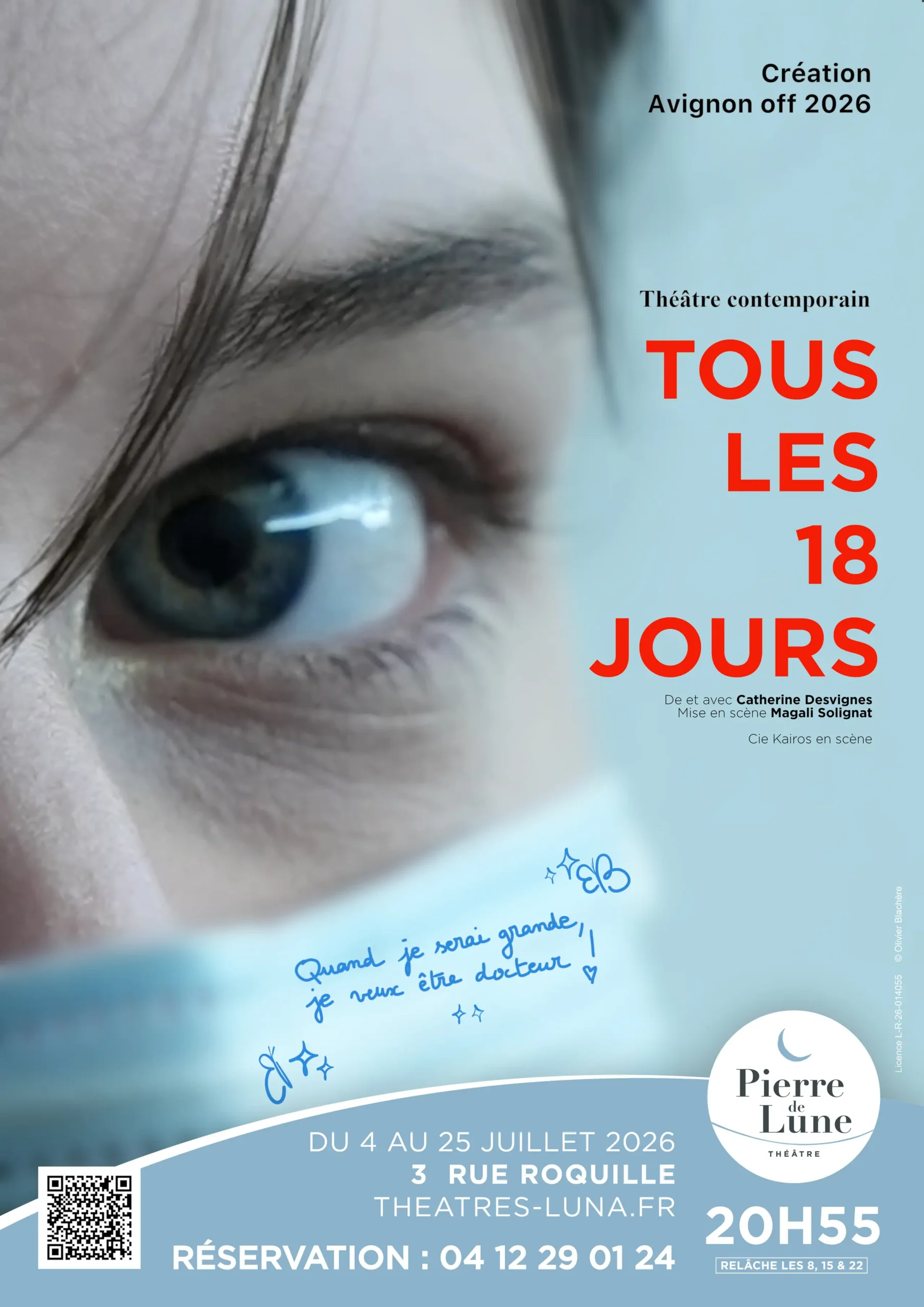 Affiche spectacle Tous les 18 jours - Catherine DESVIGNES - DRAMA QUEEN